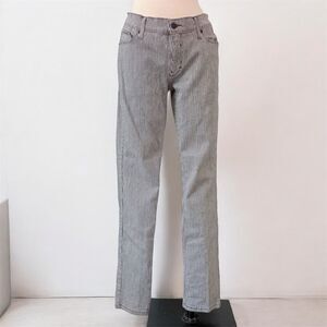 Levi’s Black White Striped Jeans Denim Conductor 524 Skinny 13
